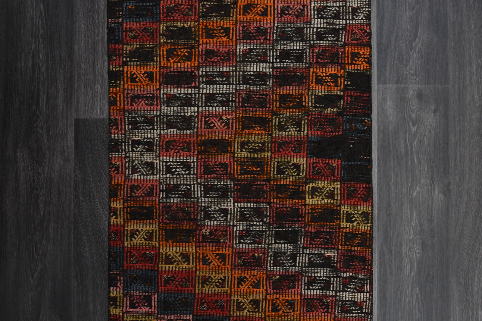 2.3x7.7 ft, TURKISH KILIM Runner - 14