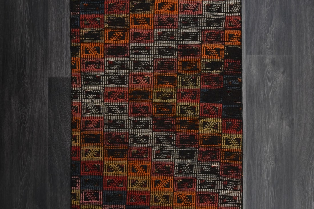 2.3x7.7 ft, TURKISH KILIM Runner - 6