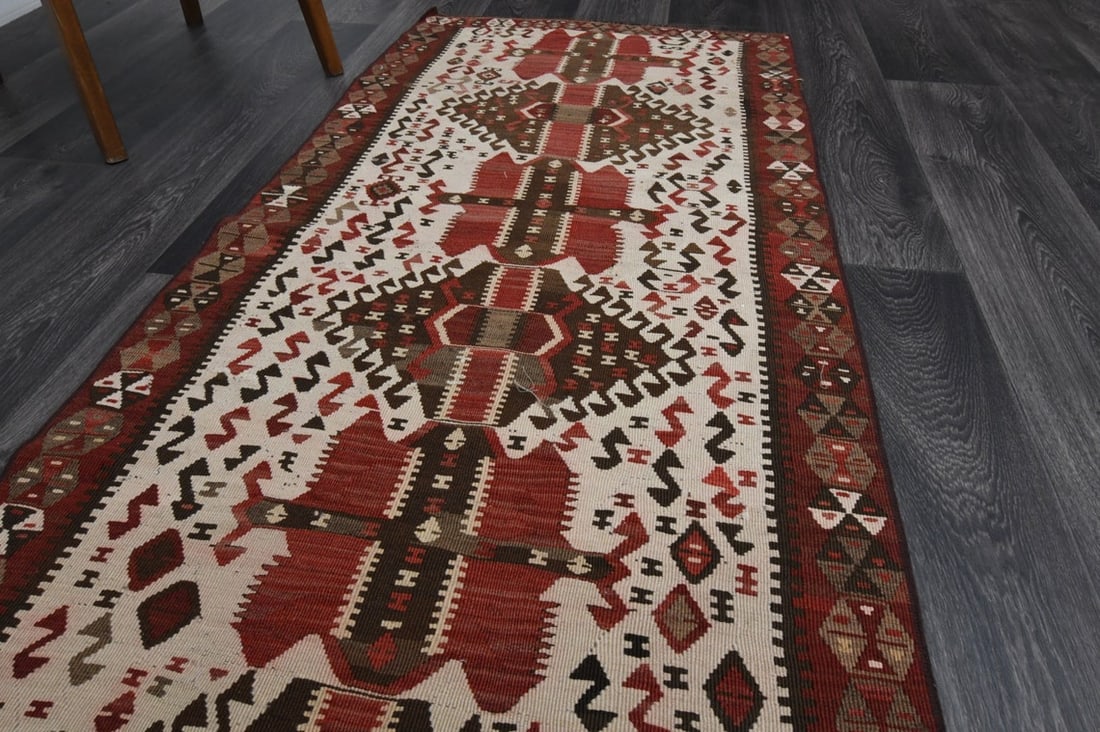 2.8x10.3 ft, TURKISH KILIM Runner - 4