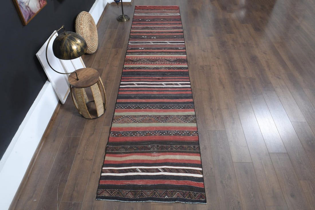3'1x13'5 ft, TURKISH RUNNER RUG - 5