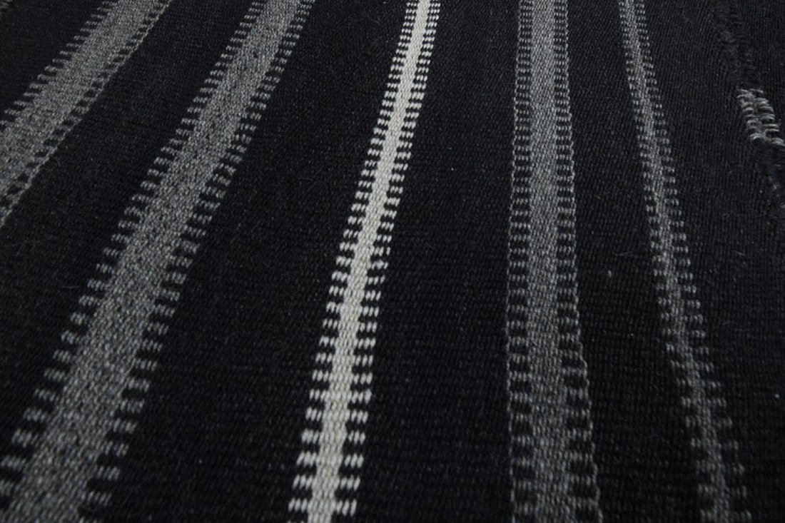 5'2x9'1 ft, GRAY BLACK KILIM - 3