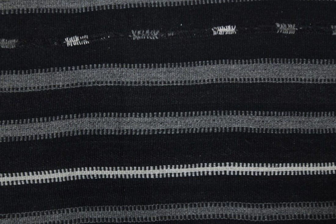 5'2x9'1 ft, GRAY BLACK KILIM - 7