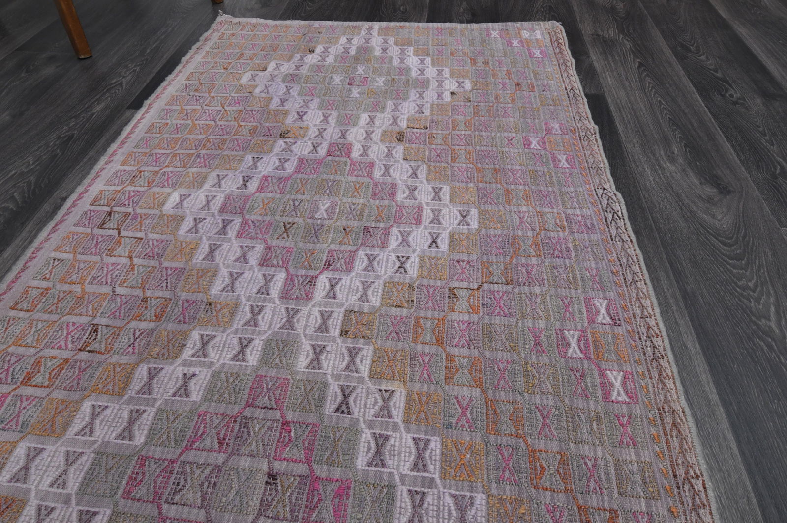 3.1x7.4 ft, TURKISH KILIM Runner - 12