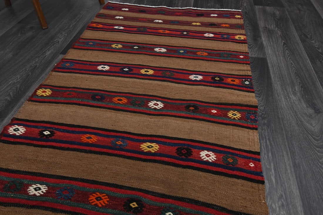 2.9x8.3 ft, TURKISH KILIM Runner - 4