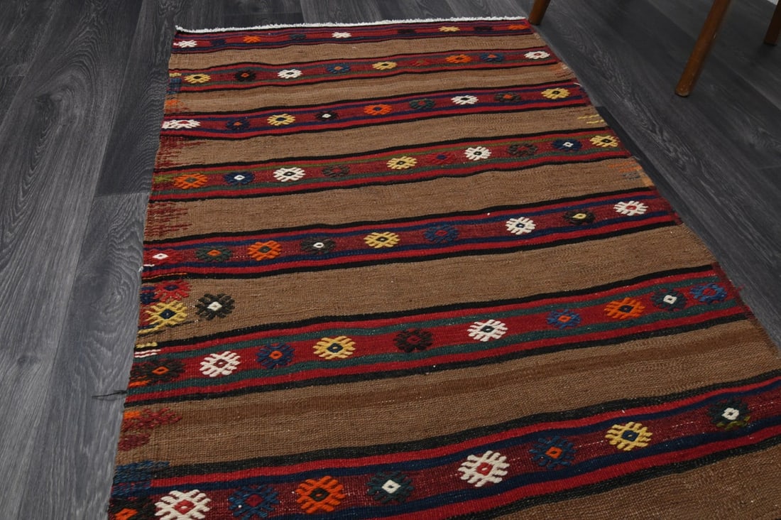 2.9x8.3 ft, TURKISH KILIM Runner - 5