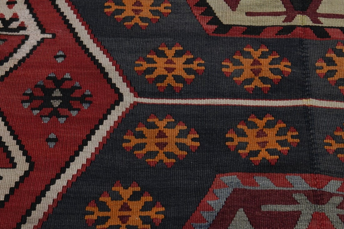 5.6x15.1 ft, RED KILIM RUNNER - 9