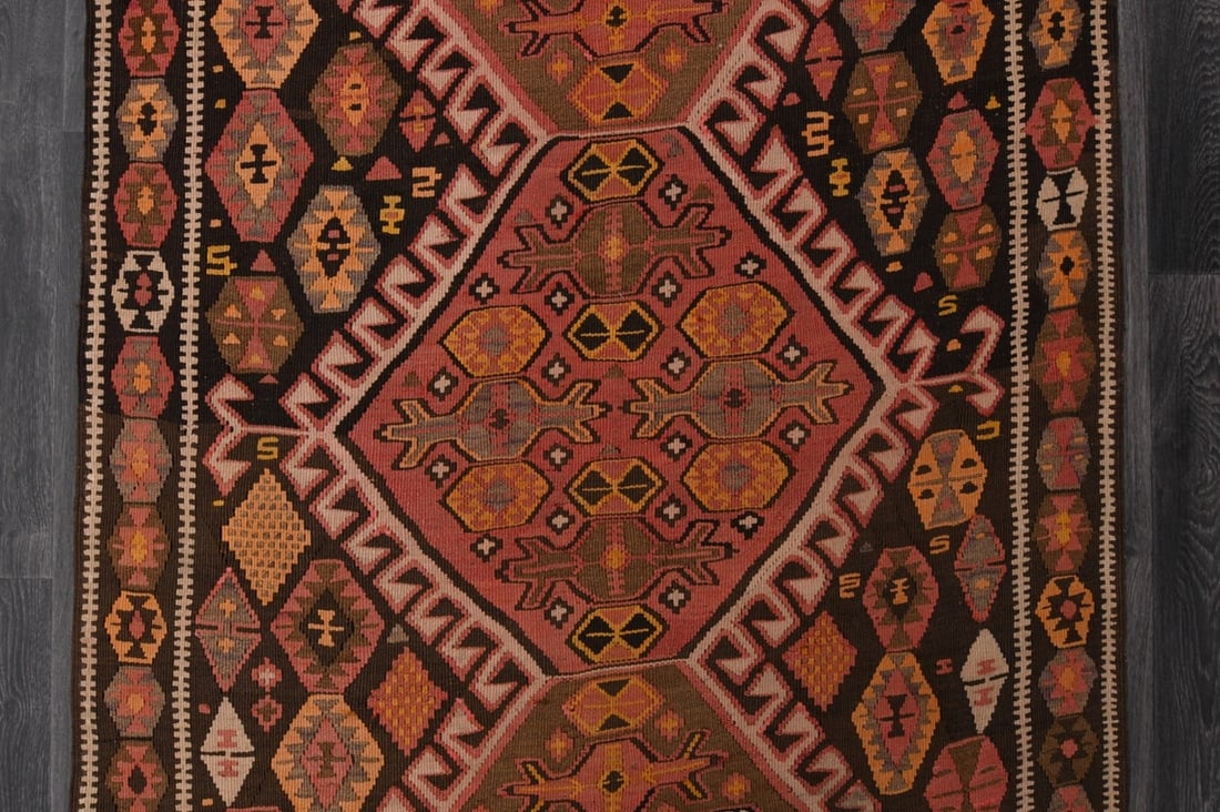 3.7x10.7 ft, TURKISH KILIM Runner - 6