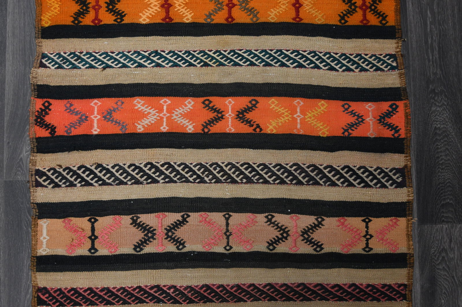 3.5x12.2 ft, TURKISH KILIM Runner - 14