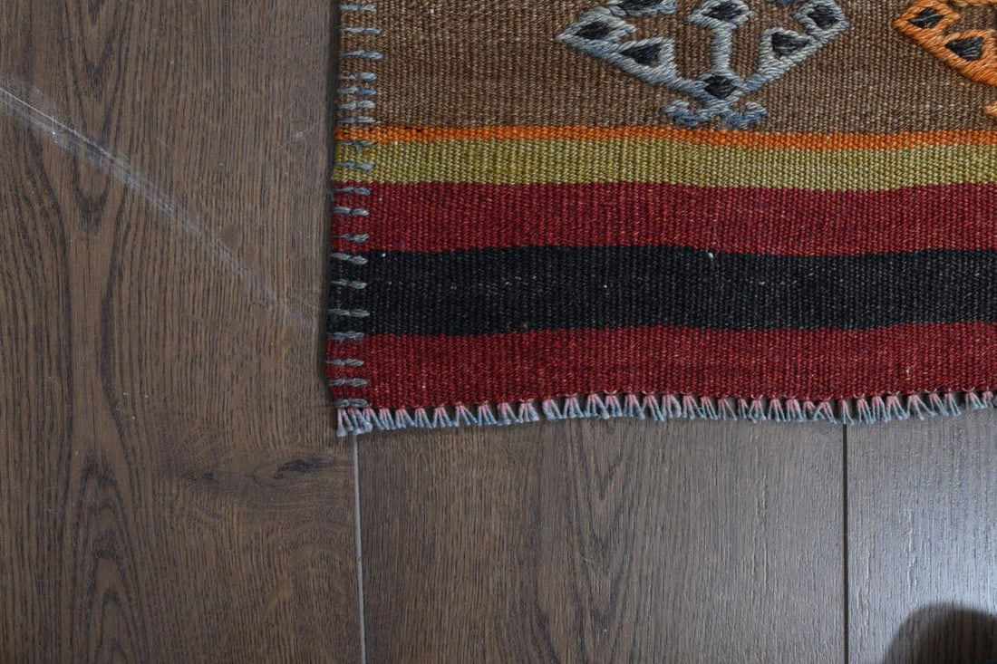 3'2x12 ft, COLORFUL KILIM RUNNER - 8