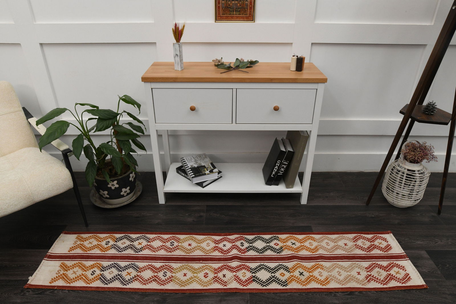 1.3x6.5 ft, IVORY DECOR, Wool Runner - 13