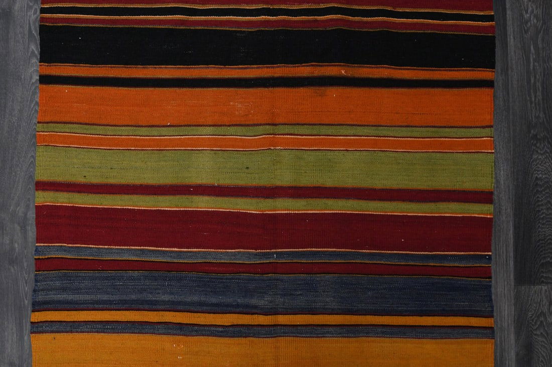 4.1x12.7 ft, TURKISH KILIM Runner - 6