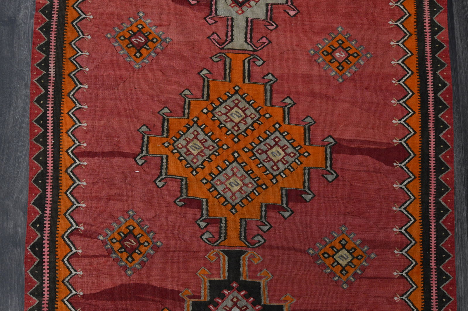 4.1x13 ft, TURKISH KILIM Runner - 15