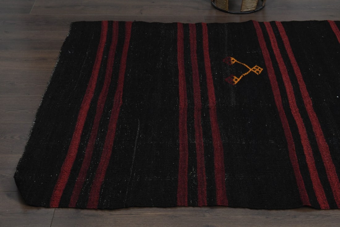 4'4x13'8 ft, STRIPED KILIM RUNNER - 7