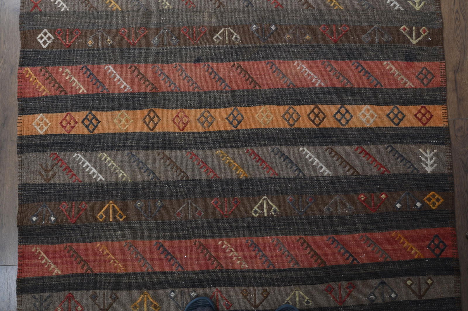 4'7x13'1 ft, COLORFUL KILIM RUNNER - 16