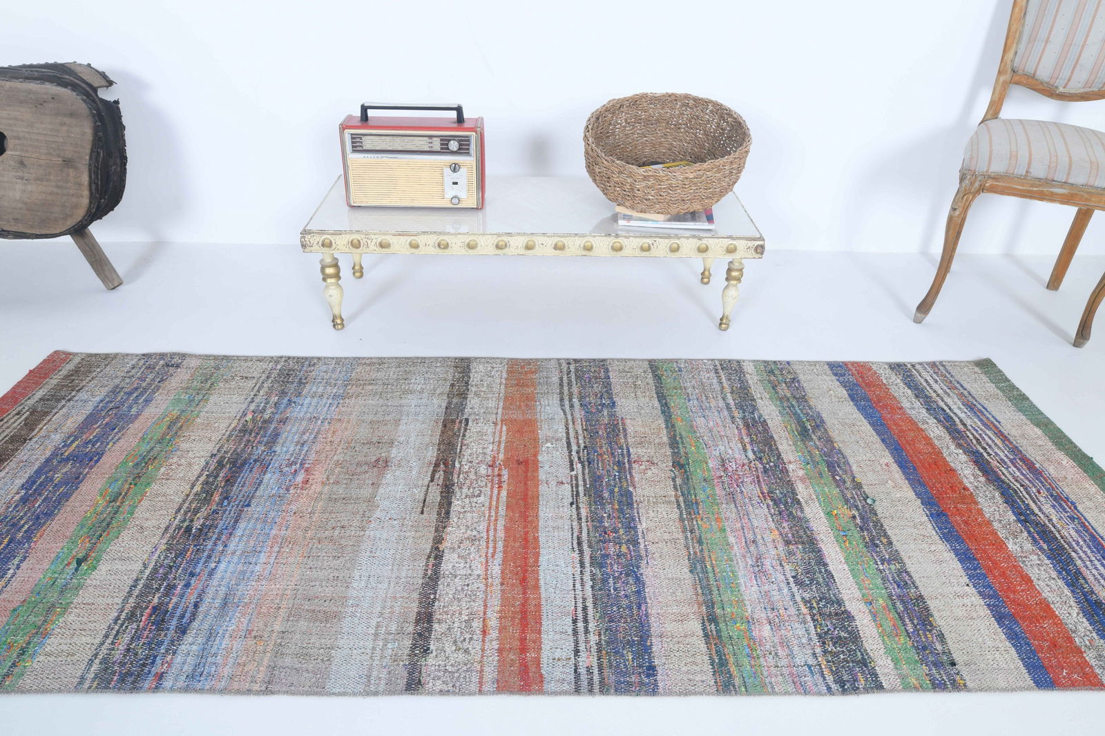 3x7.4 ft, TURKISH KILIM Runner - 12