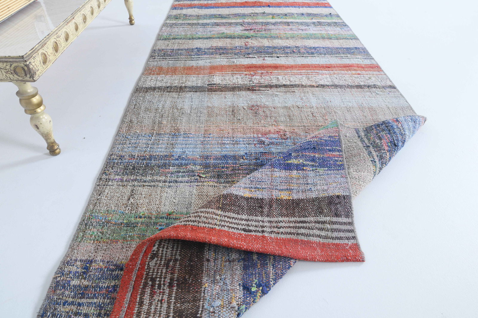 3x7.4 ft, TURKISH KILIM Runner - 17