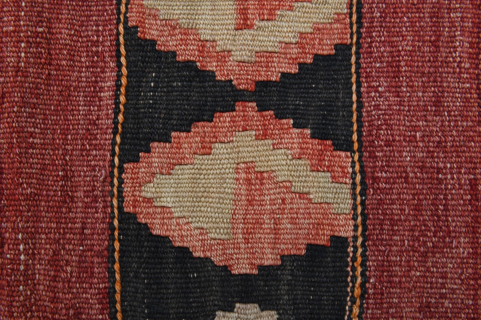 4.6x11.6 ft, RED KILIM RUNNER - 16