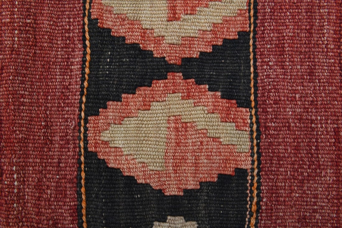 4.6x11.6 ft, RED KILIM RUNNER - 8