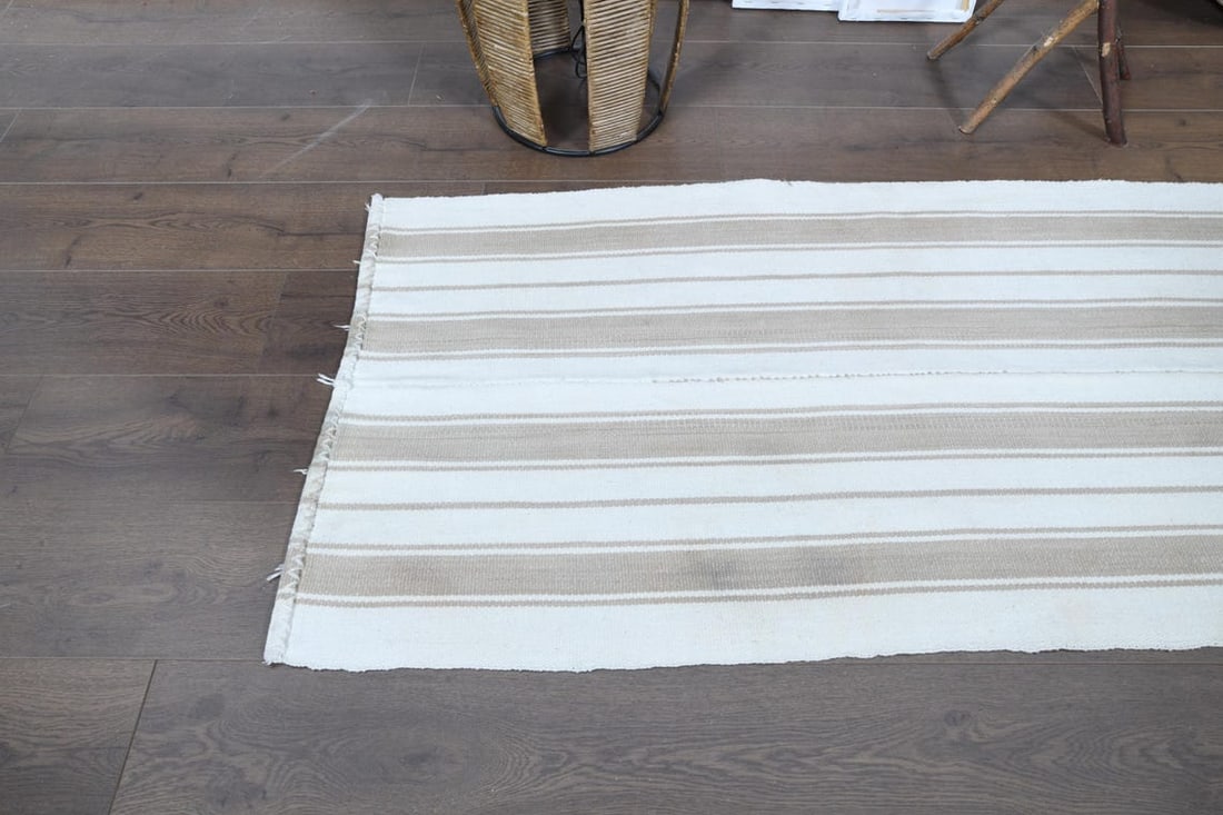 2.4x10.9 ft, WHITE BROWN RUNNER - 9