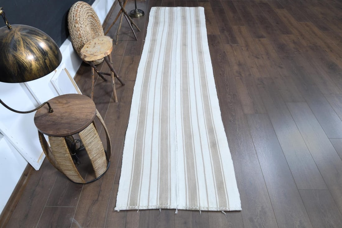 2.4x10.9 ft, WHITE BROWN RUNNER - 4