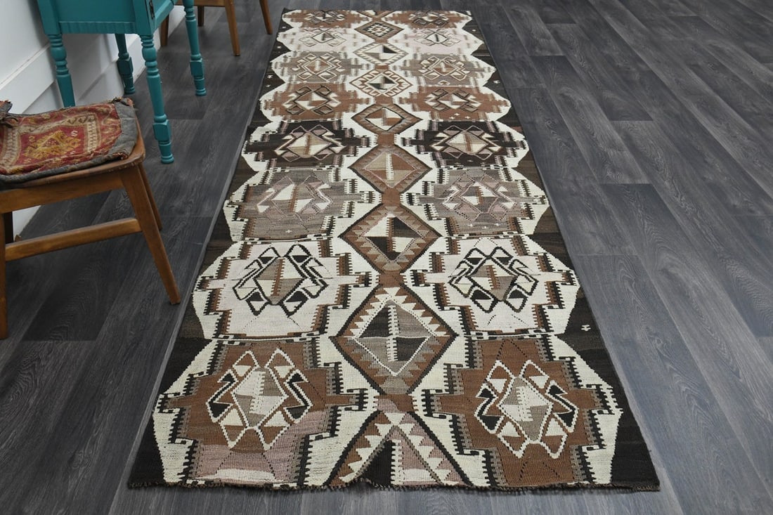 3'9x12'4 ft, BEIGE BROWN RUG - 3