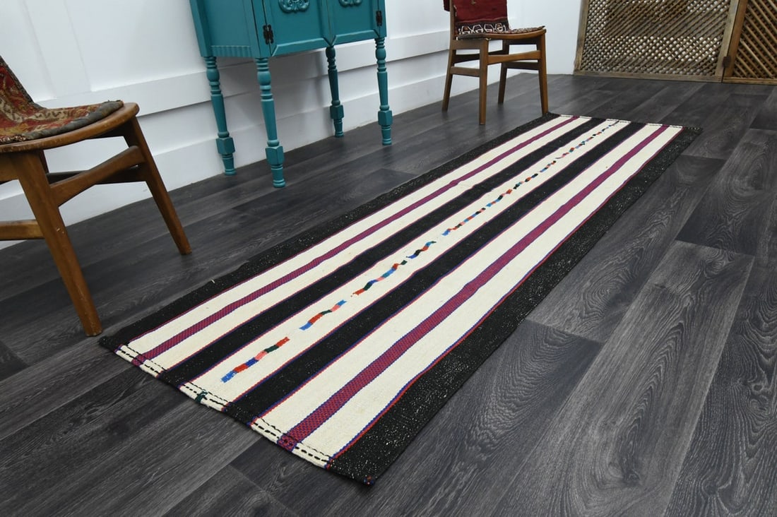 2.7x8.5 ft, TURKISH KILIM Runner - 2