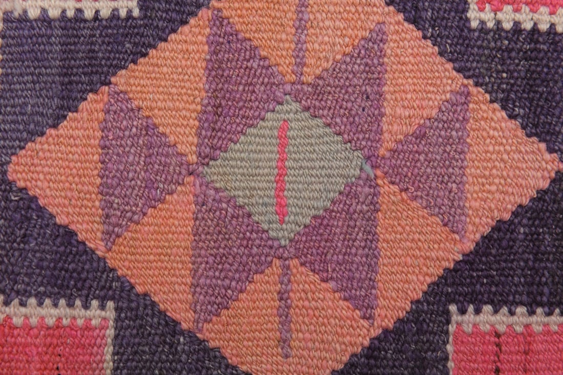 3.4x11.2 ft, TURKISH KILIM Runner - 8