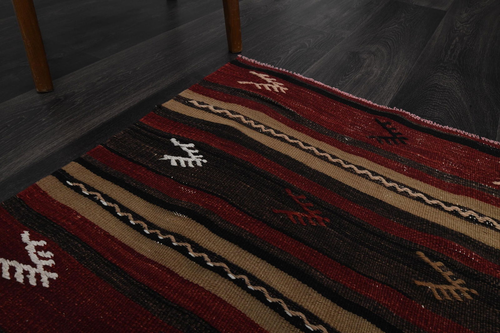 4.3x7.7 ft, TURKISH KILIM Rug - 13