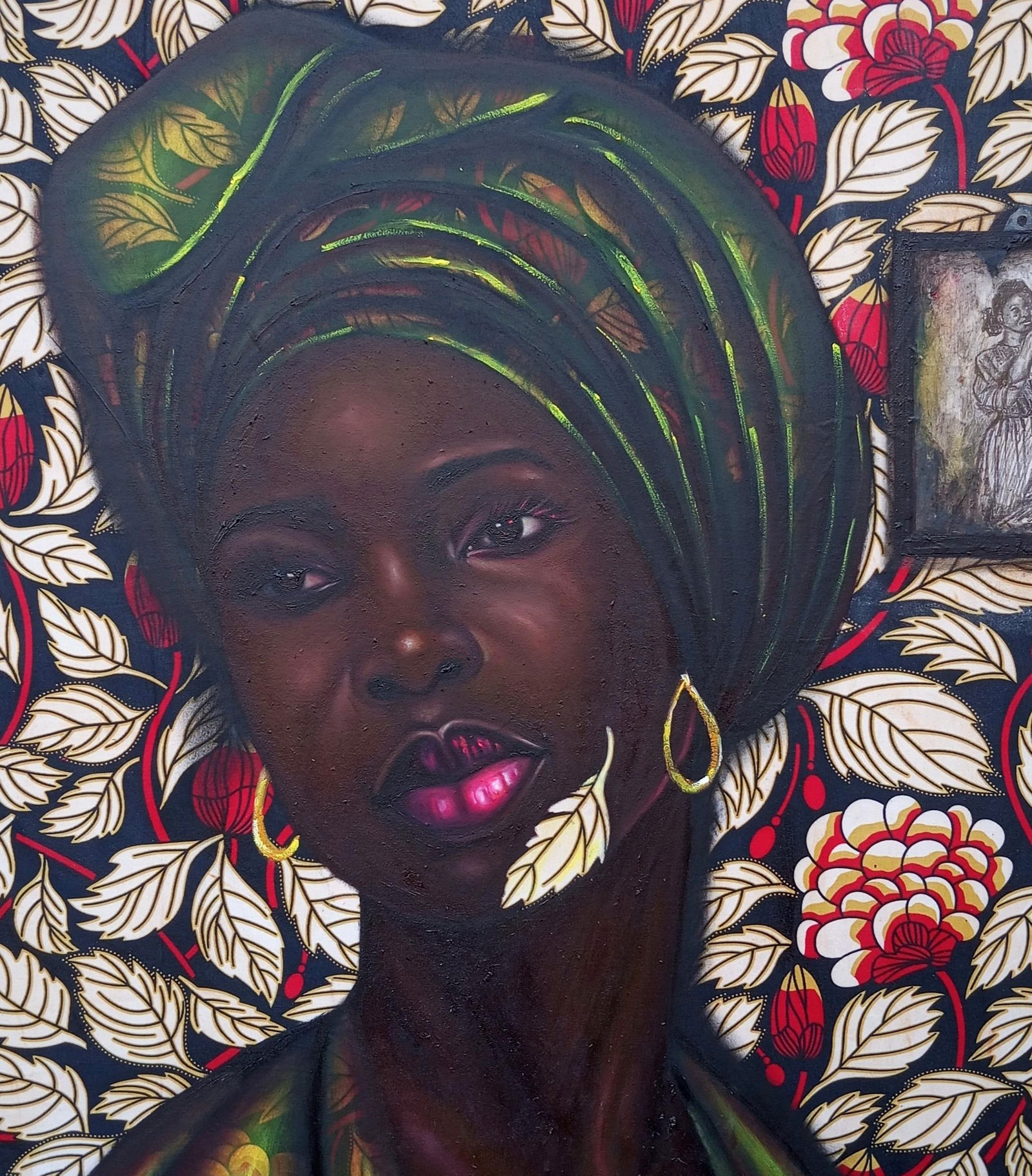 Bakare Abubakri-sideeq Babatunde, Souvenirs of Beauty 1 - 21st Century Mixed Media with Oil and - 18