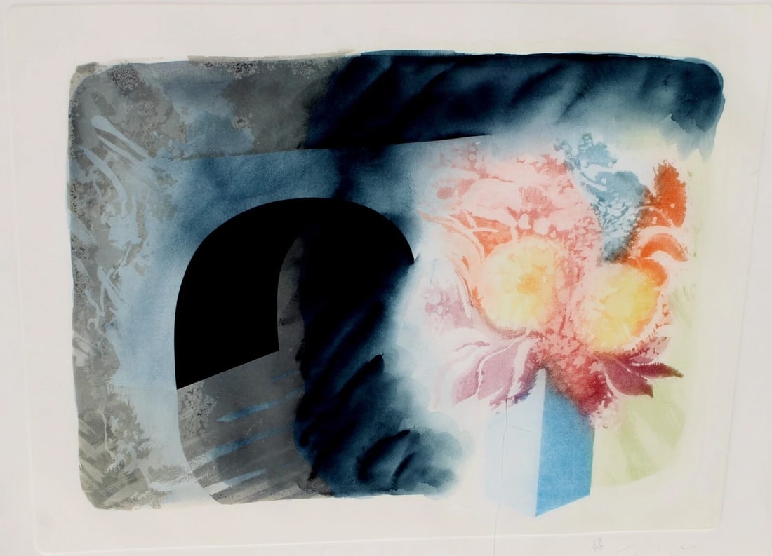 WILLIAM TILLYER Living by the Esk Aquatint & Collage #53/70 Featured in a Book - 3