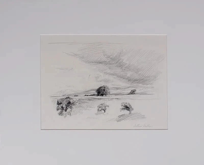 ARTHUR MILLIER California Original Graphite Hand Signed Drawing Near Solvang: Title:ARTHUR MILLIER California Original Graphite Hand Signed Drawing Near SolvangDescription:ARTHUR MILLIER (1893-1975). ORIGINAL GRAPHITE DRAWING. Near Solvang, Sheet size: 10-1/2" x 13-3/4"