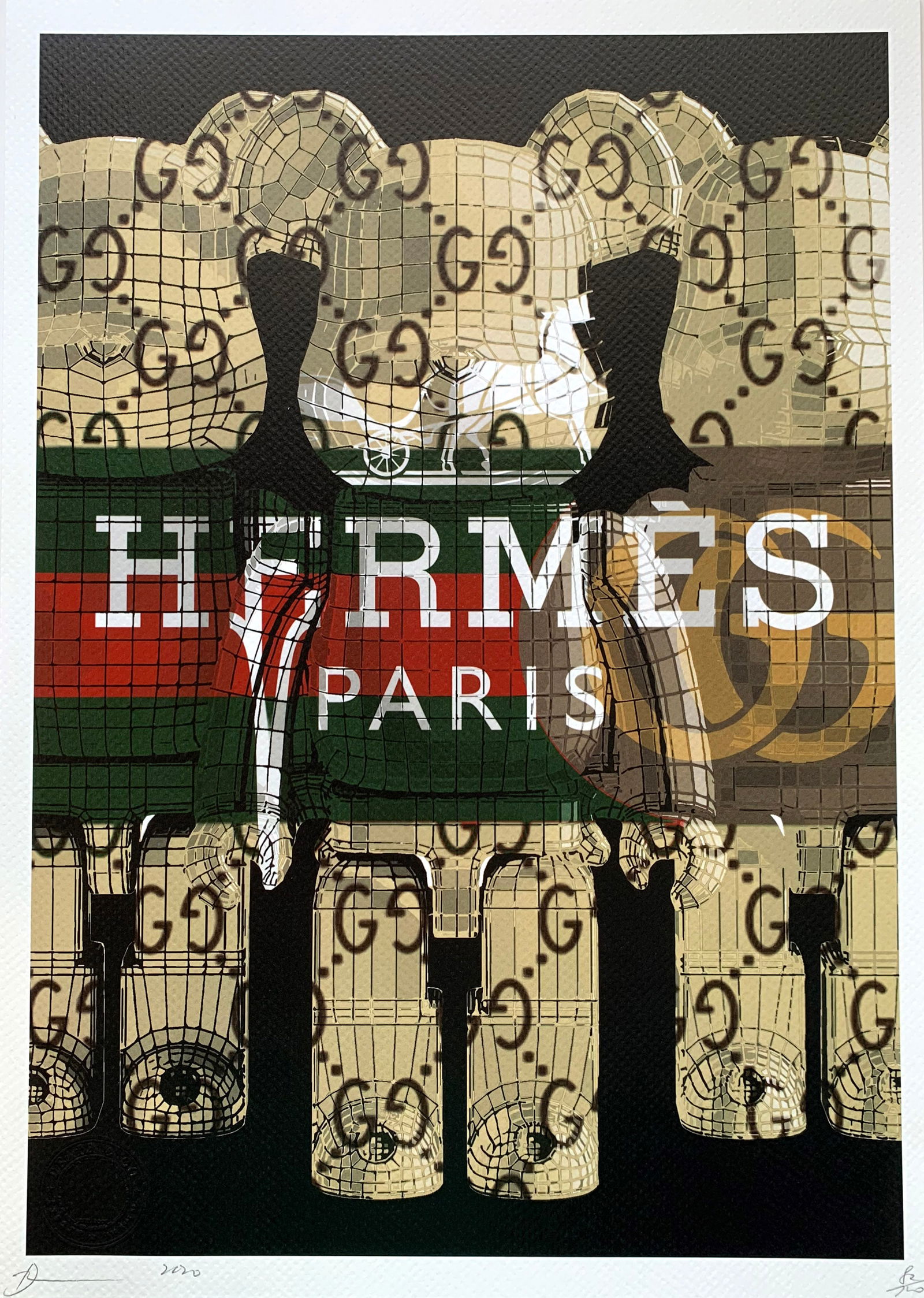 Death NYC Hermes: Title:Death NYC HermesDate/Period:21st CenturyMaterials:Giclee on Fine art 300 gsm paperSize:17 3/4 x 12 1/2 inchesDescription:Artist: Death NYC, limited edition giclee on paper, out of eddition of