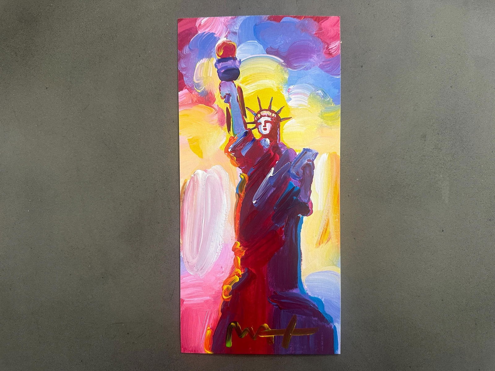 Peter Max Acrylic Painting HAND Painted & Signed Statue of Liberty One of a kind Artwork With COA: Title:Peter Max Acrylic Painting HAND Painted & Signed Statue of Liberty One of a kind Artwork With COA Artist/Publisher(if applicable):Peter Max Description:Peter Max mixed media original heavily han