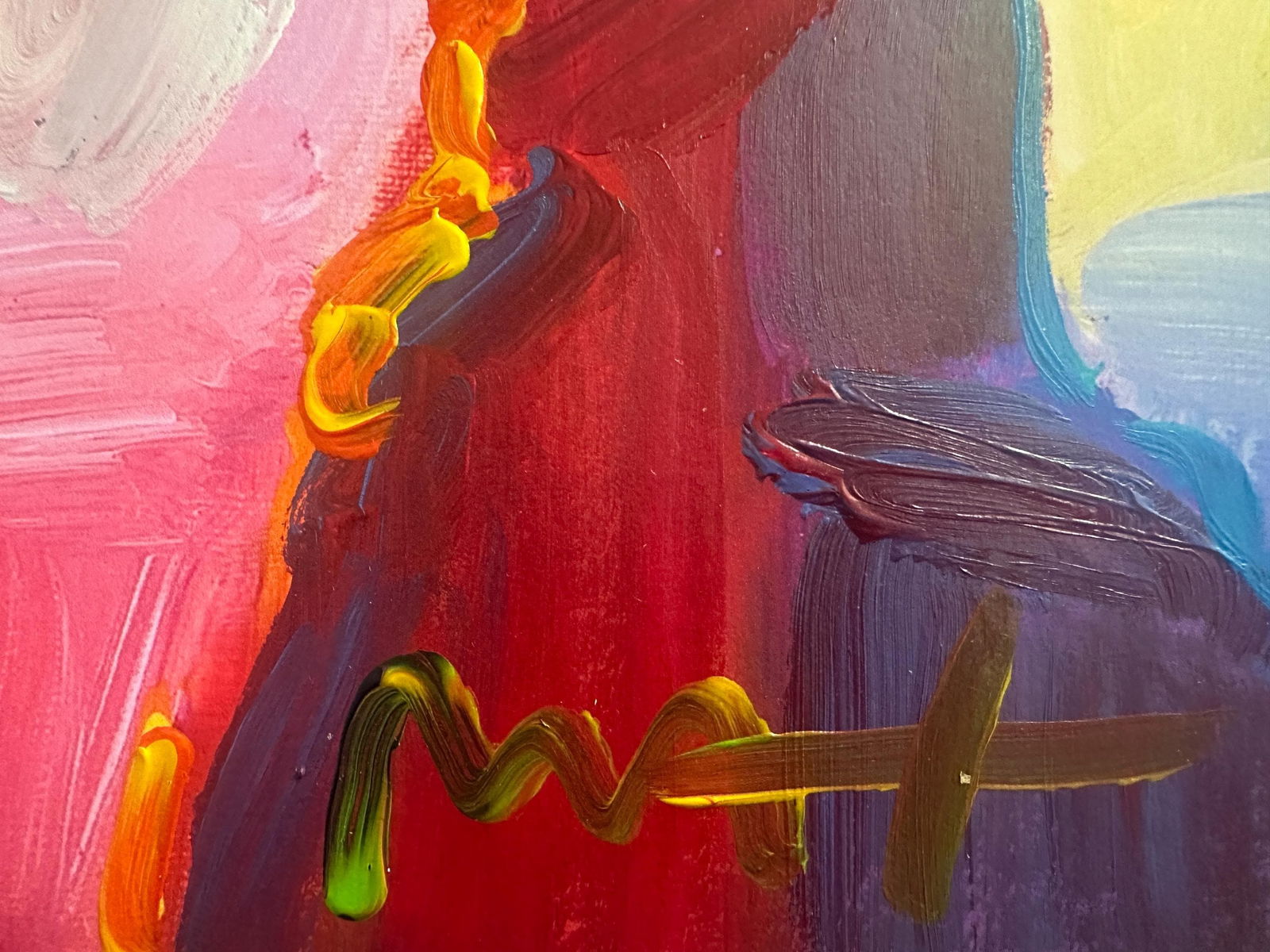 Peter Max Acrylic Painting HAND Painted & Signed Statue of Liberty One of a kind Artwork With COA - 2