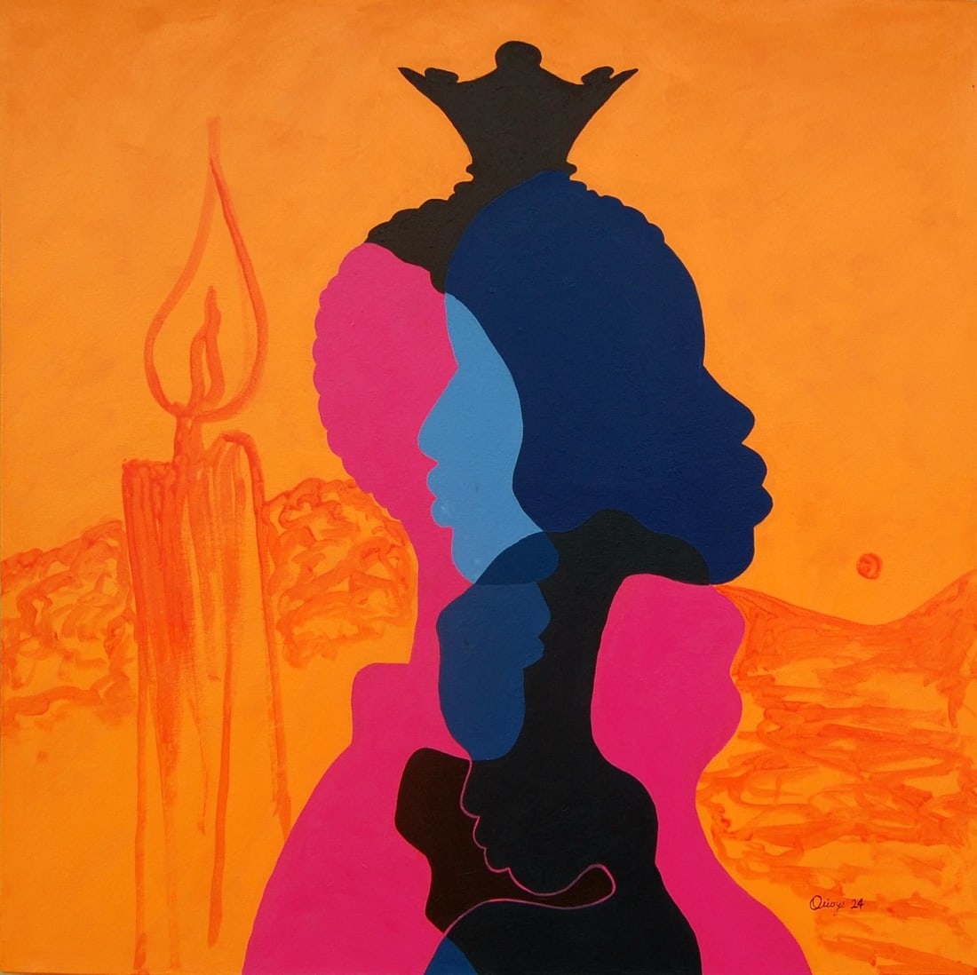 Orioye Samuel, Perspectives - 21st Century, Contemporary Figurative, Colourful, Silhouette, 2024 - 10