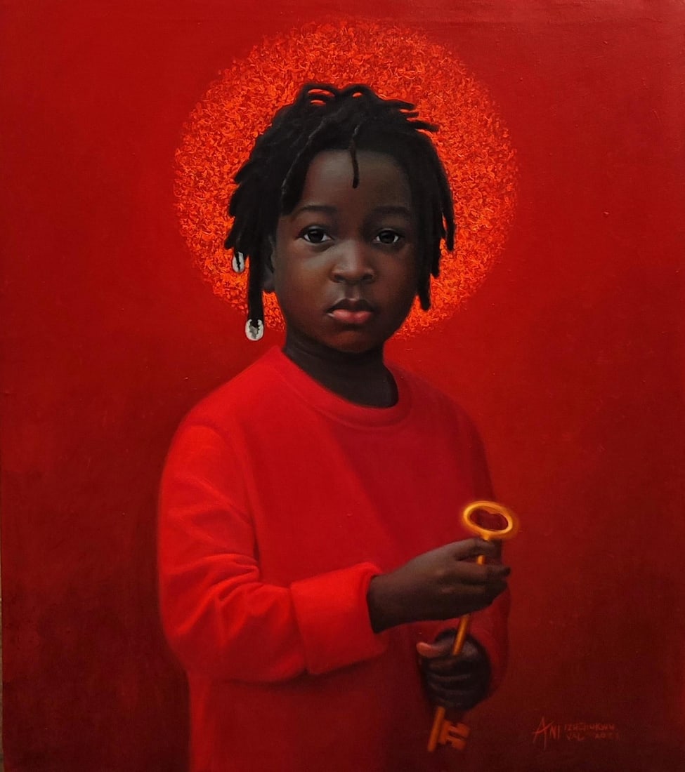 Ani Izuchukwu Valentine, Rising Son -21st Century, Contemporary, Figurative Portrait, Expressionism, - 10