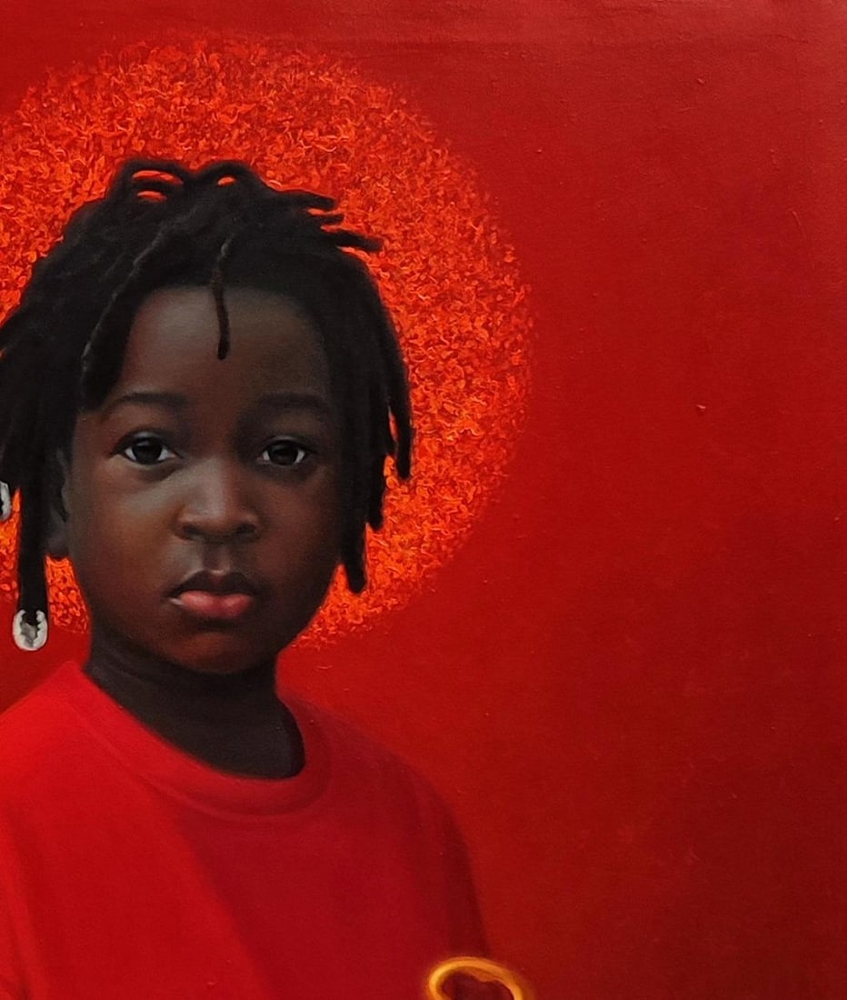 Ani Izuchukwu Valentine, Rising Son -21st Century, Contemporary, Figurative Portrait, Expressionism, - 12