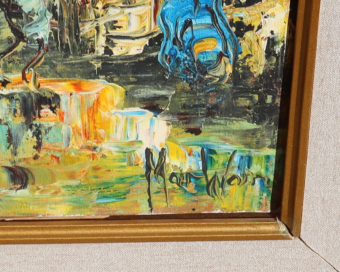 Artist Unidentified Indonesian? Village oil on canvas - 5