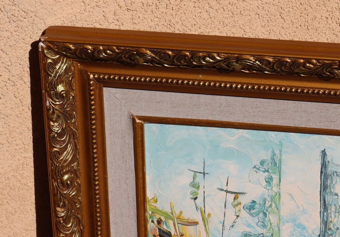 Artist Unidentified Indonesian? Village oil on canvas - 6