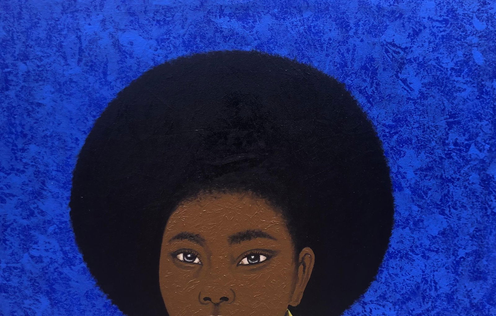 Joshua Salami, Afrolicious 2 - 21st Century, Contemporary Painting of Woman with Poofy Hair, 2022 - 5