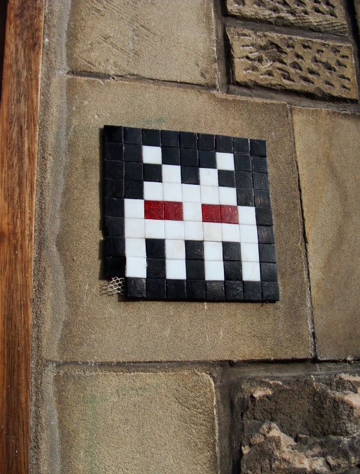 Attributed to Space invader street art graffiti (1 of 1)