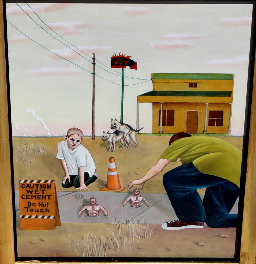 TIM VERMEULEN Modernist Dante's Inferno Titans Sink in the Earth 2004 oil - 4