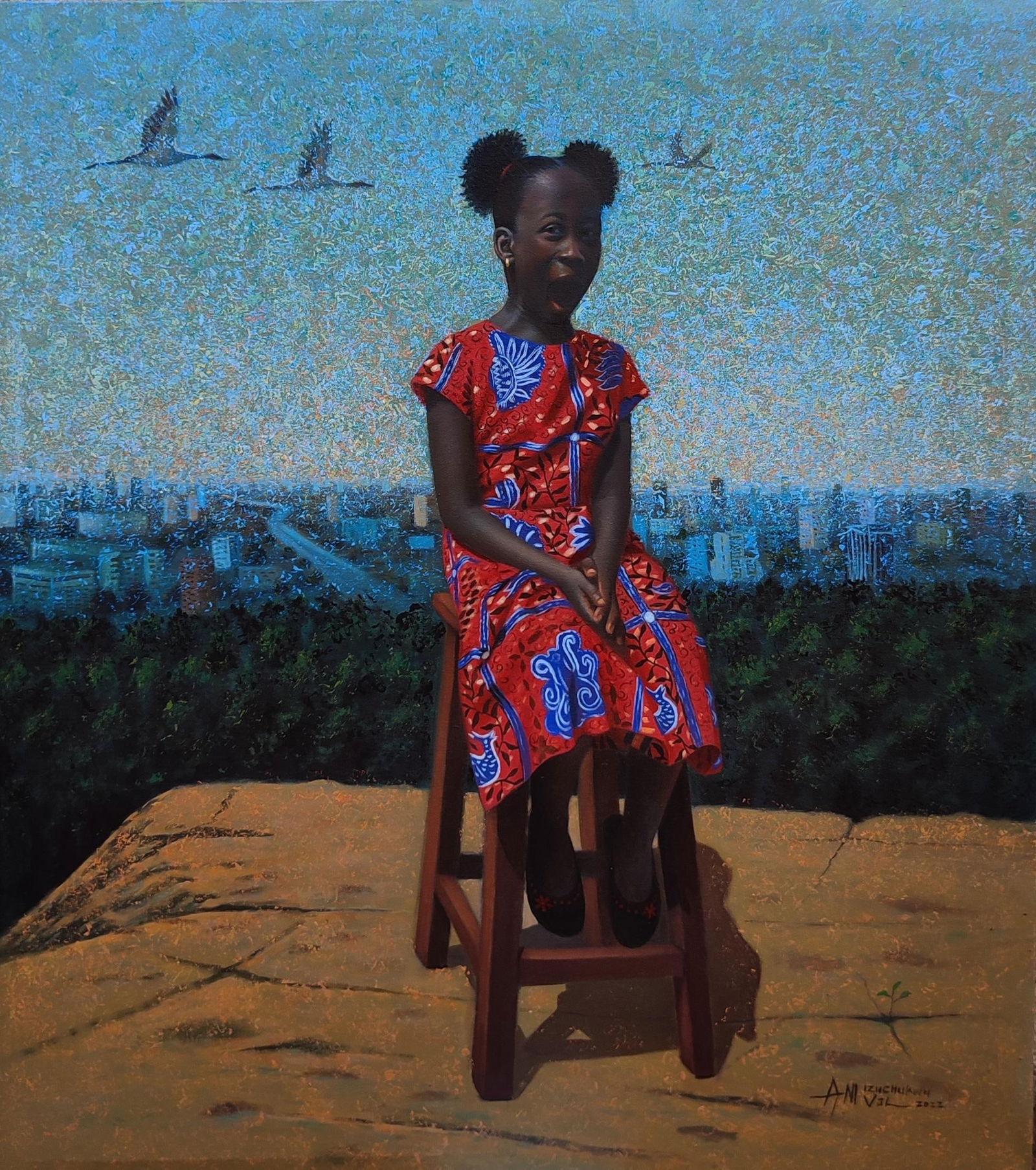Ani Izuchukwu Valentine, Daddy's Girl -21st Century, Contemporary, Figurative Portrait, - 5