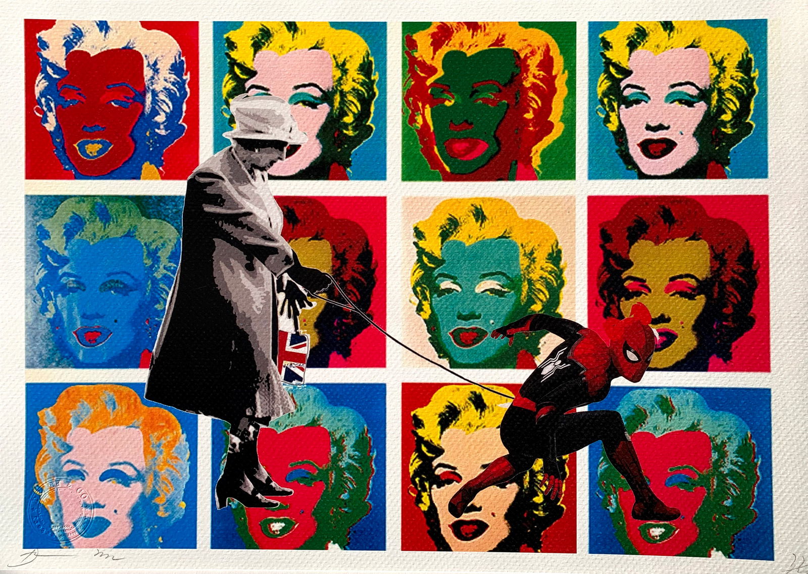 Death NYC Queen Spider Man: Title:Death NYC Queen Spider ManDate/Period:21st CenturyMaterials:Giclee on Fine art 300 gsm paperSize:17 3/4 x 12 1/2 inchesDescription:Artist: Death NYC, limited edition giclee on paper, out of