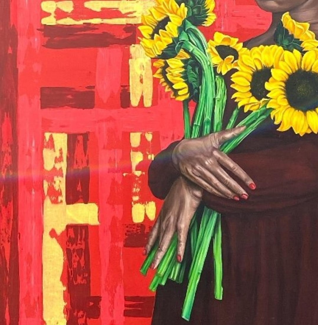 Adebayo Taiwo, Resilience in Blooms - 21st Century, Contemporary, Figurative, Women, Floral, 2023 - 8