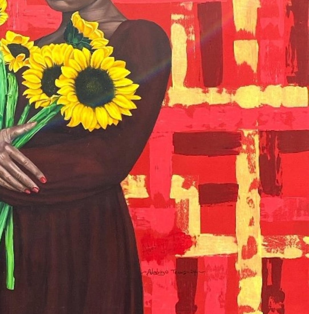 Adebayo Taiwo, Resilience in Blooms - 21st Century, Contemporary, Figurative, Women, Floral, 2023 - 9