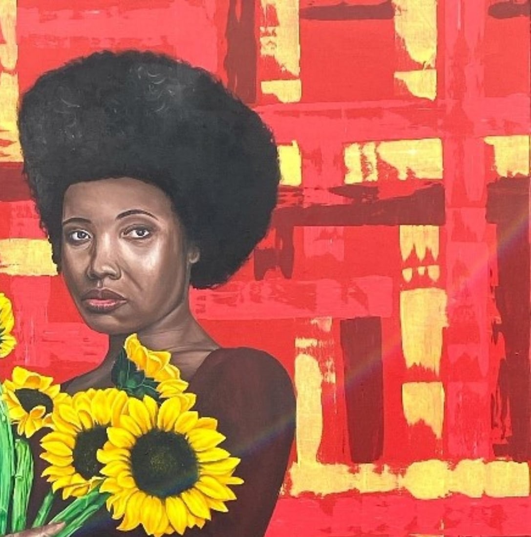 Adebayo Taiwo, Resilience in Blooms - 21st Century, Contemporary, Figurative, Women, Floral, 2023 - 7