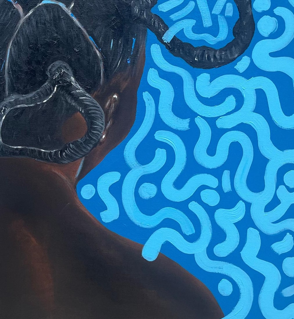 Oluwafemi Akanmu, Identity 3 - 21st Century, Contemporary, Portrait, Mixed Media, African Woman, - 11