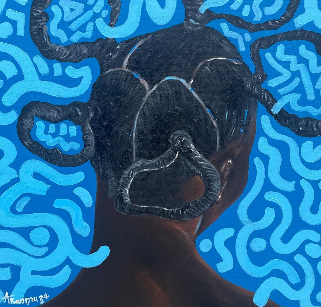 Oluwafemi Akanmu, Identity 3 - 21st Century, Contemporary, Portrait, Mixed Media, African Woman, - 12