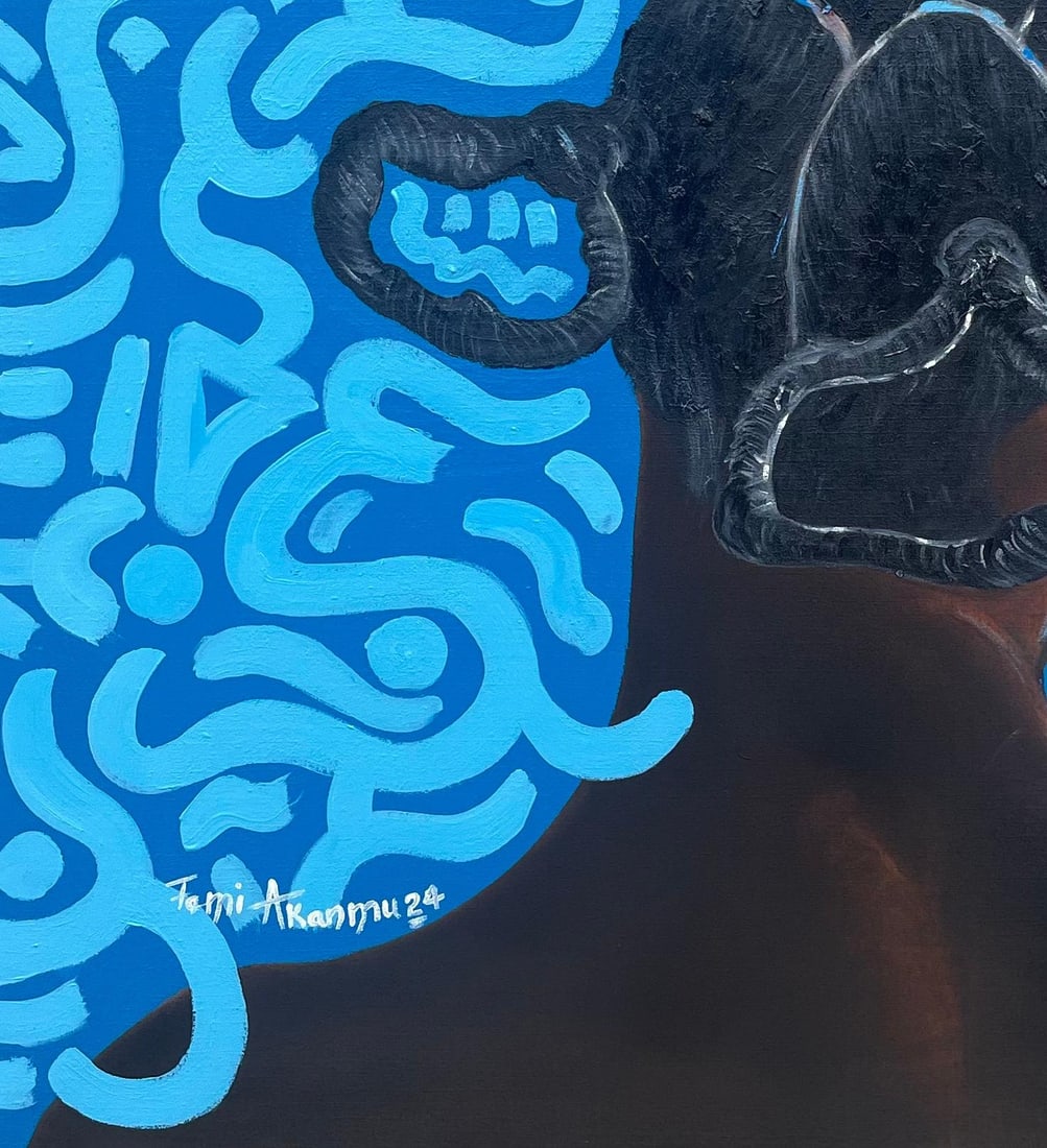 Oluwafemi Akanmu, Identity 3 - 21st Century, Contemporary, Portrait, Mixed Media, African Woman, - 16